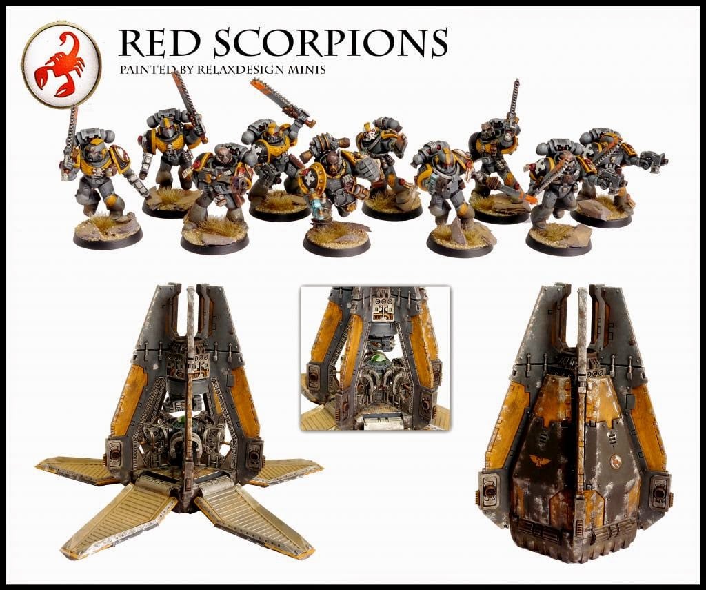 red scorpion space marine art