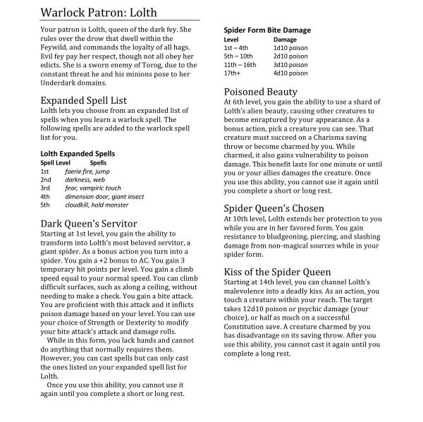 D&D: Mike Mearls' Vision of Lolth - Bell of Lost Souls