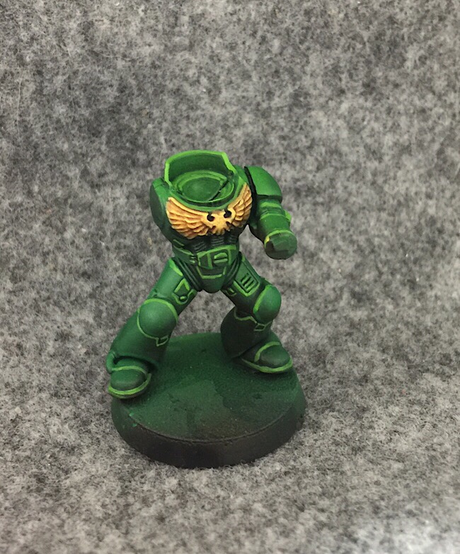 WIP: painting some salamanders with a new brand of paint. Used Pro