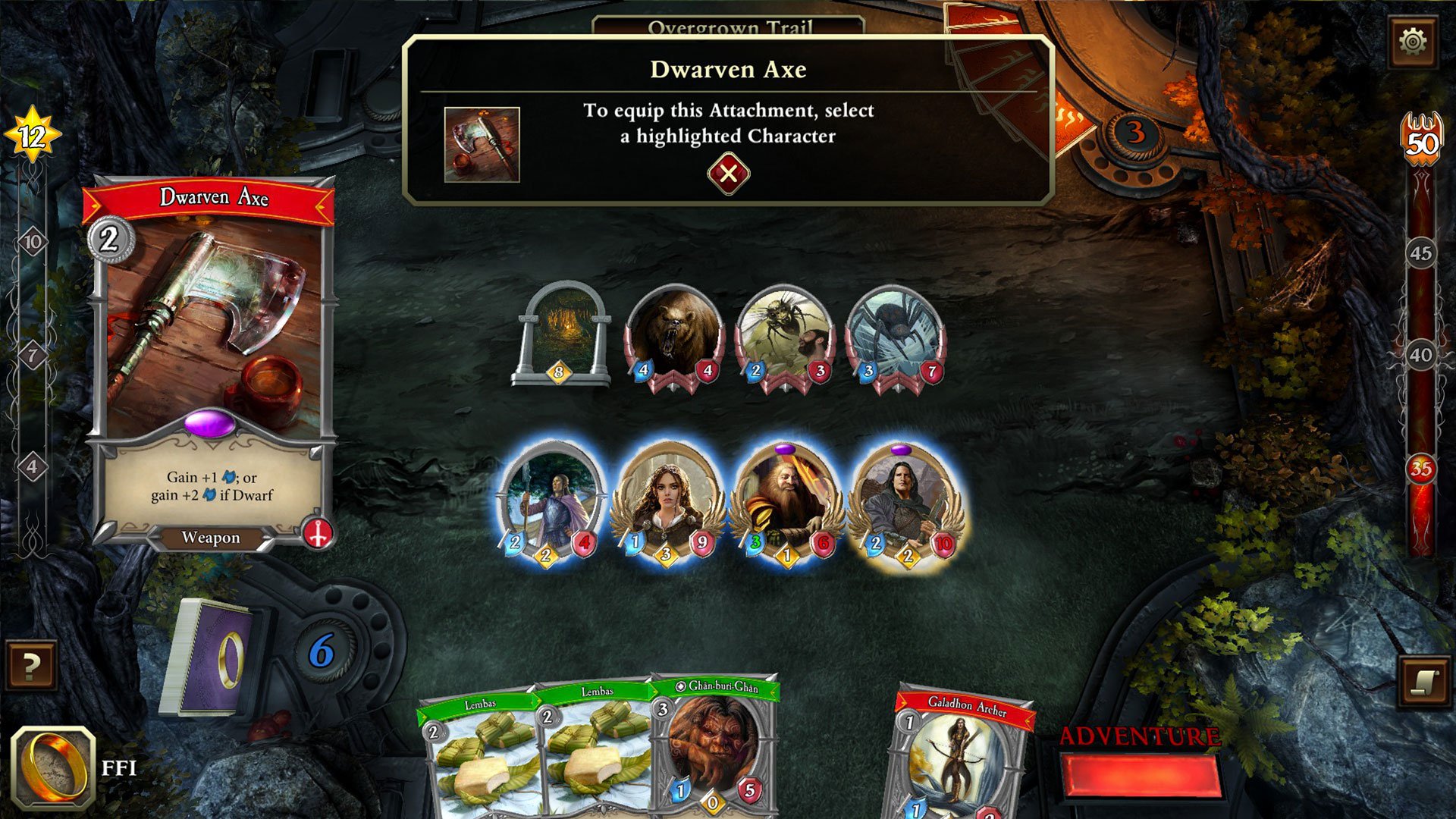 switch lord of the rings card game