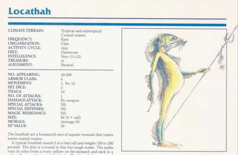 D&D: Monster Spotlight - The Locathah - Bell of Lost Souls