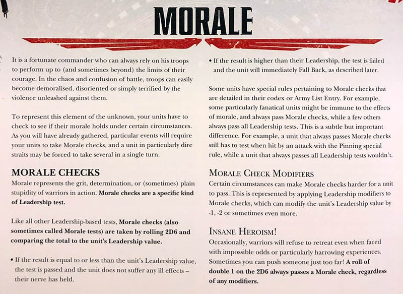 warhammer 40k 8th edition rules for morale