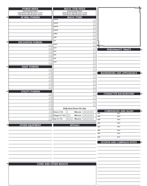 D&D: What's In A Sheet? The Evolution Of Character Sheets From AD&D To ...