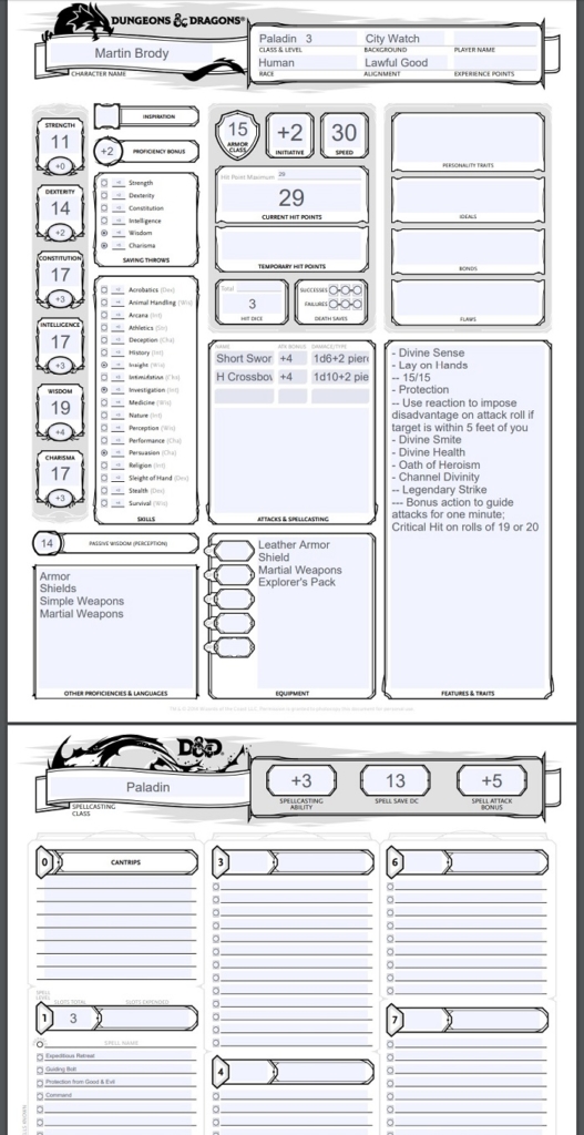 D&D: You're Gonna Need A Bigger Character Sheet - Bell of Lost Souls