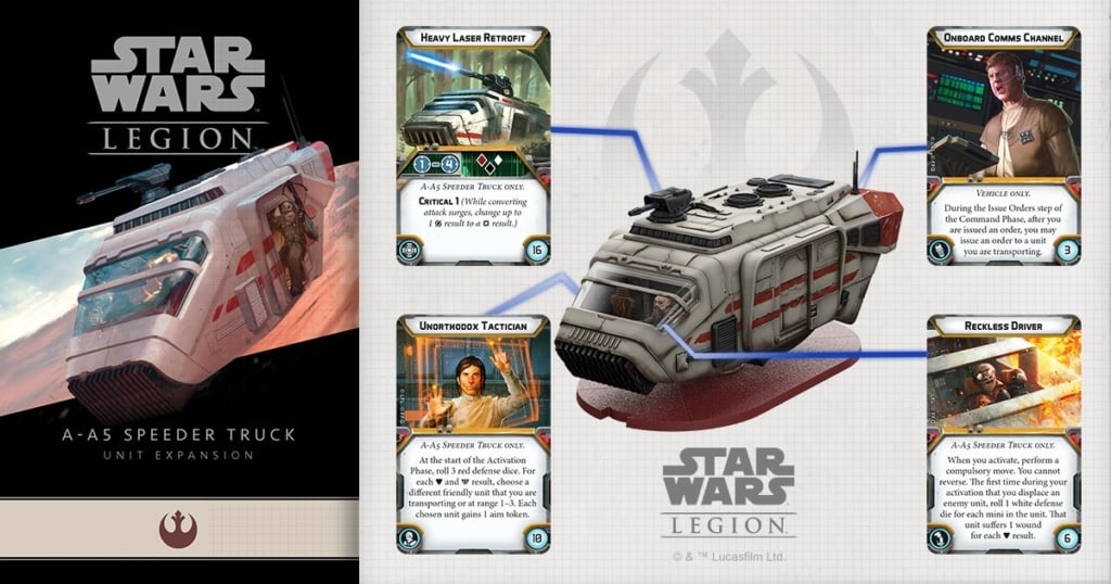 Star Wars: Legion - AMG Shows Off An A-A5 Speeder Truck Loadout - Bell